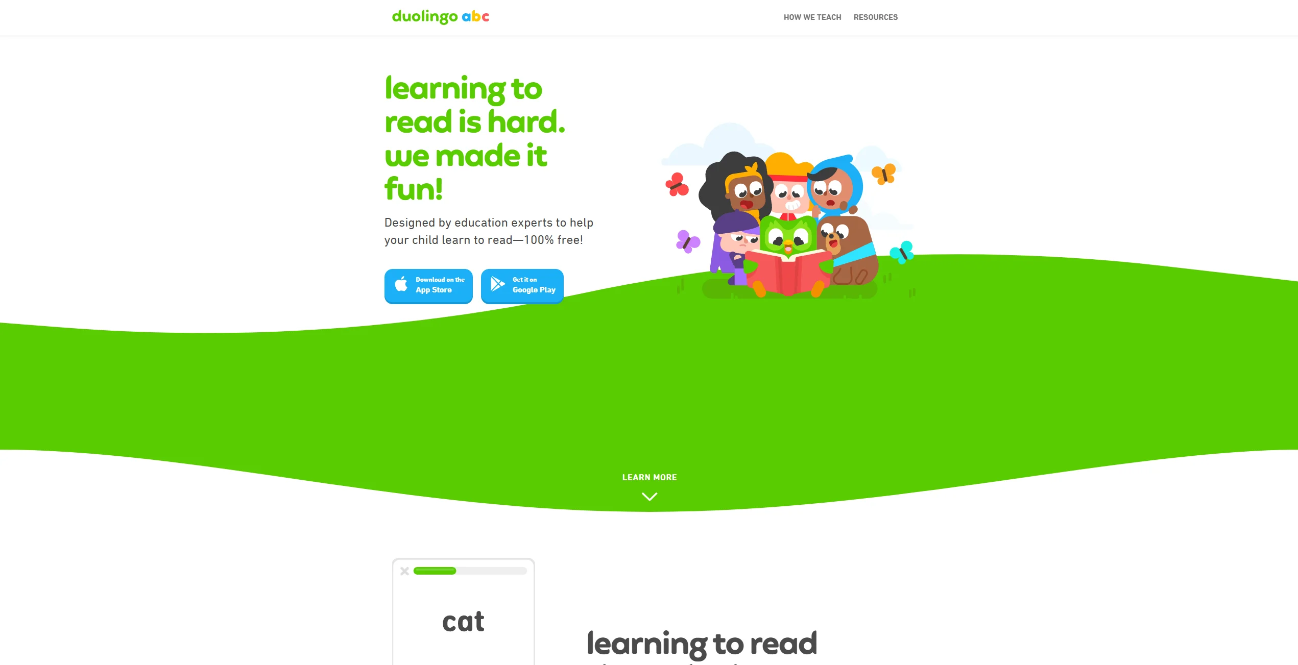  Duolingo ABC Web Screenshot.
