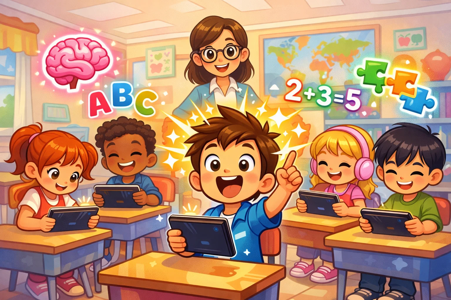 Educational benefits of learning apps for kids improving literacy and math skills.
