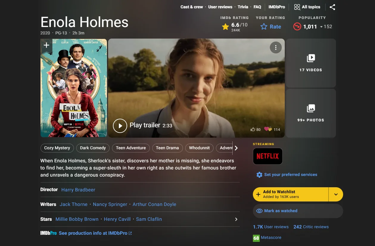 Enola Holmes Screenshot
