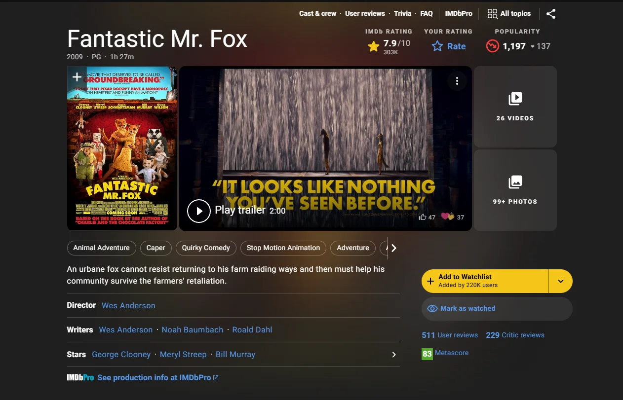Fantastic Mr. Fox Screenshot