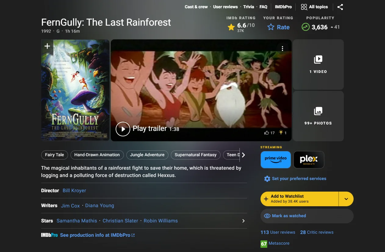 FernGully: The Last Rainforest Screenshot