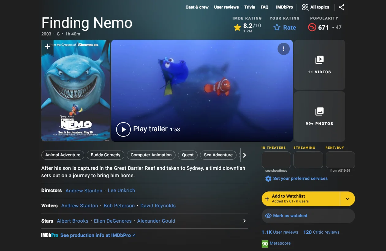Finding Nemo Screenshot