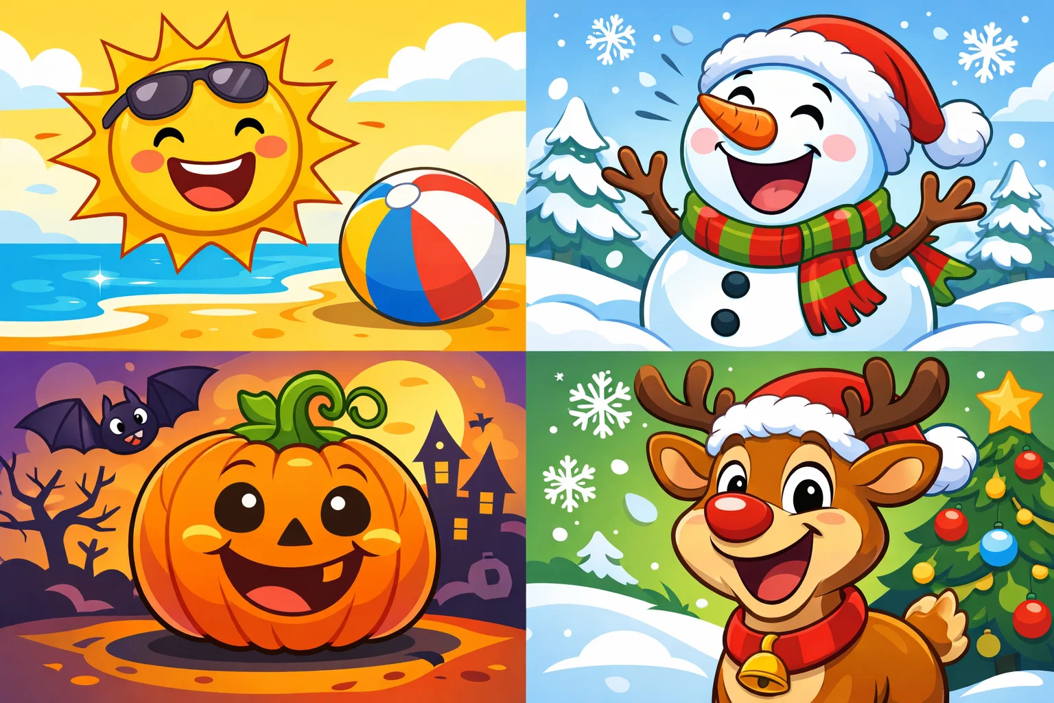 Funny child friendly seasonal holiday jokes for kids year round.