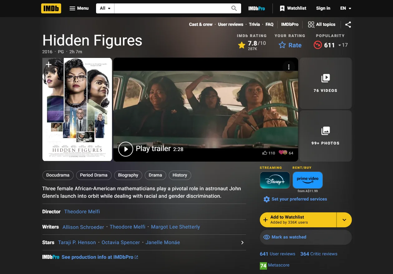  Hidden Figures Screenshot

