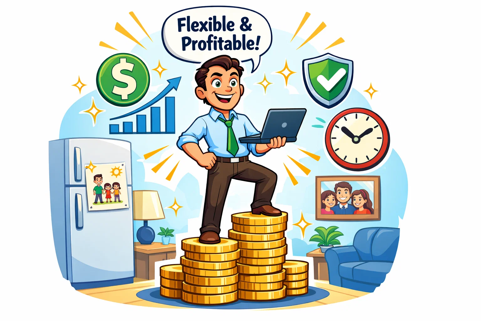 High paying flexible careers for fathers with remote income options.
