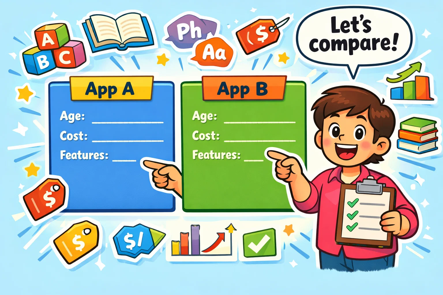 Homer vs Reading Eggs quick comparison overview of features and age range.