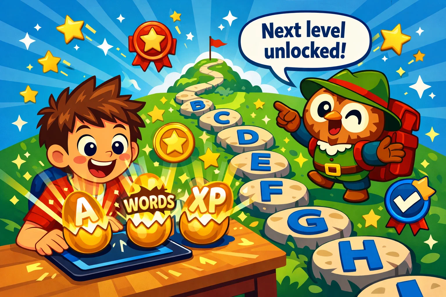 How Reading Eggs works with structured phonics learning path for kids.