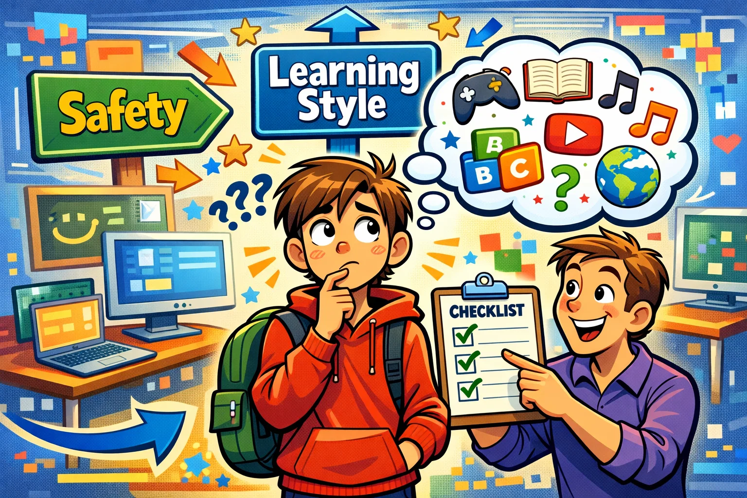 Teen deciding how to choose best HelloTalk alternative for language learning.
