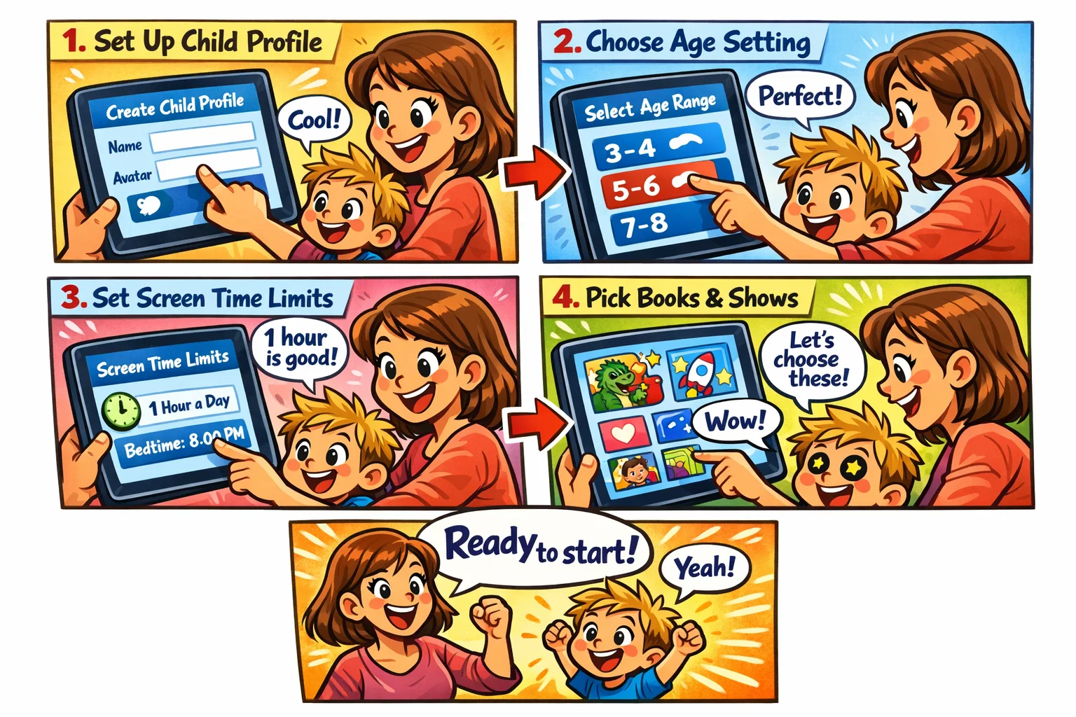 How to get started with Amazon Kids Plus using child profile and age settings.
