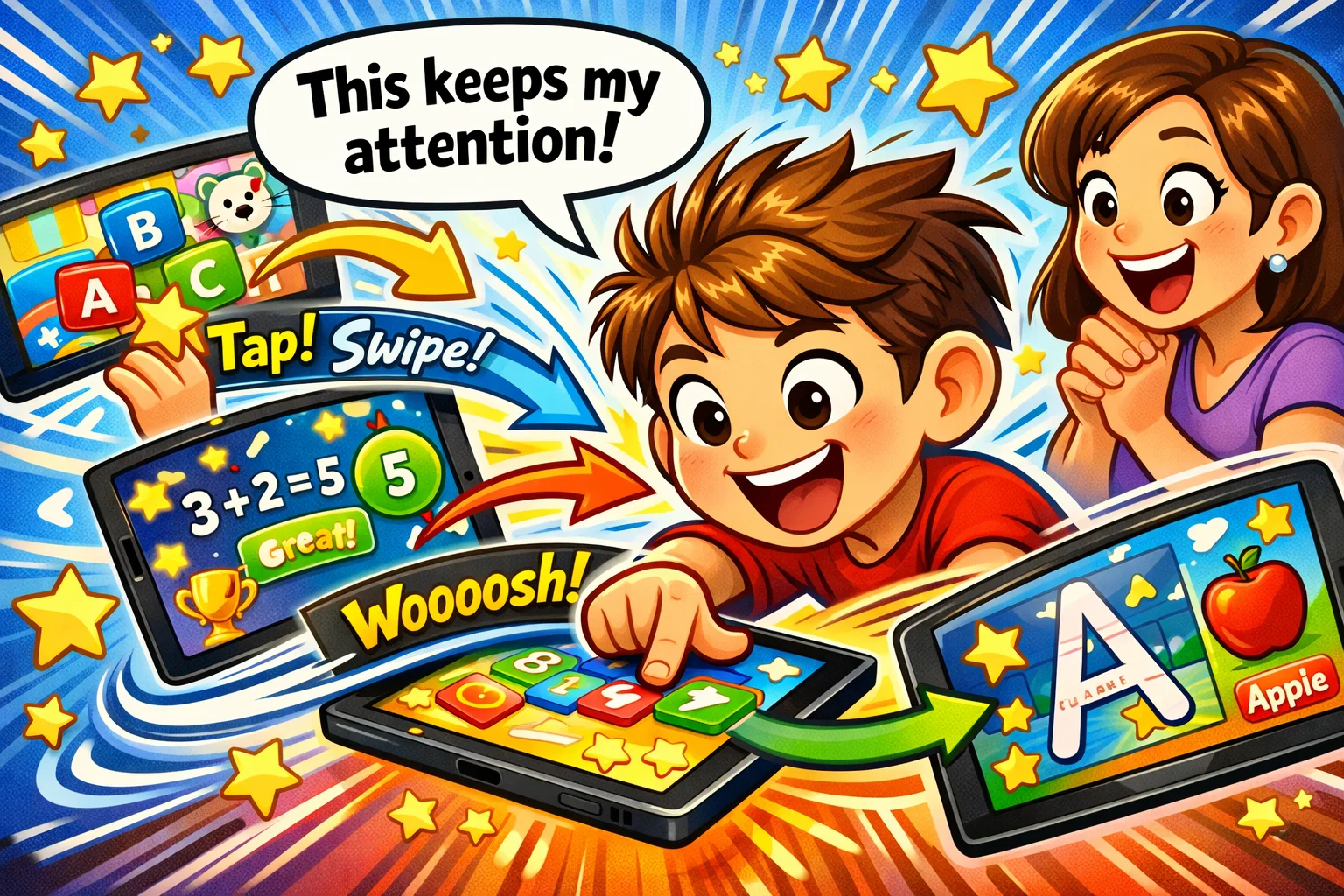  Keiki user experience in kids app with easy navigation and engaging learning tasks.
