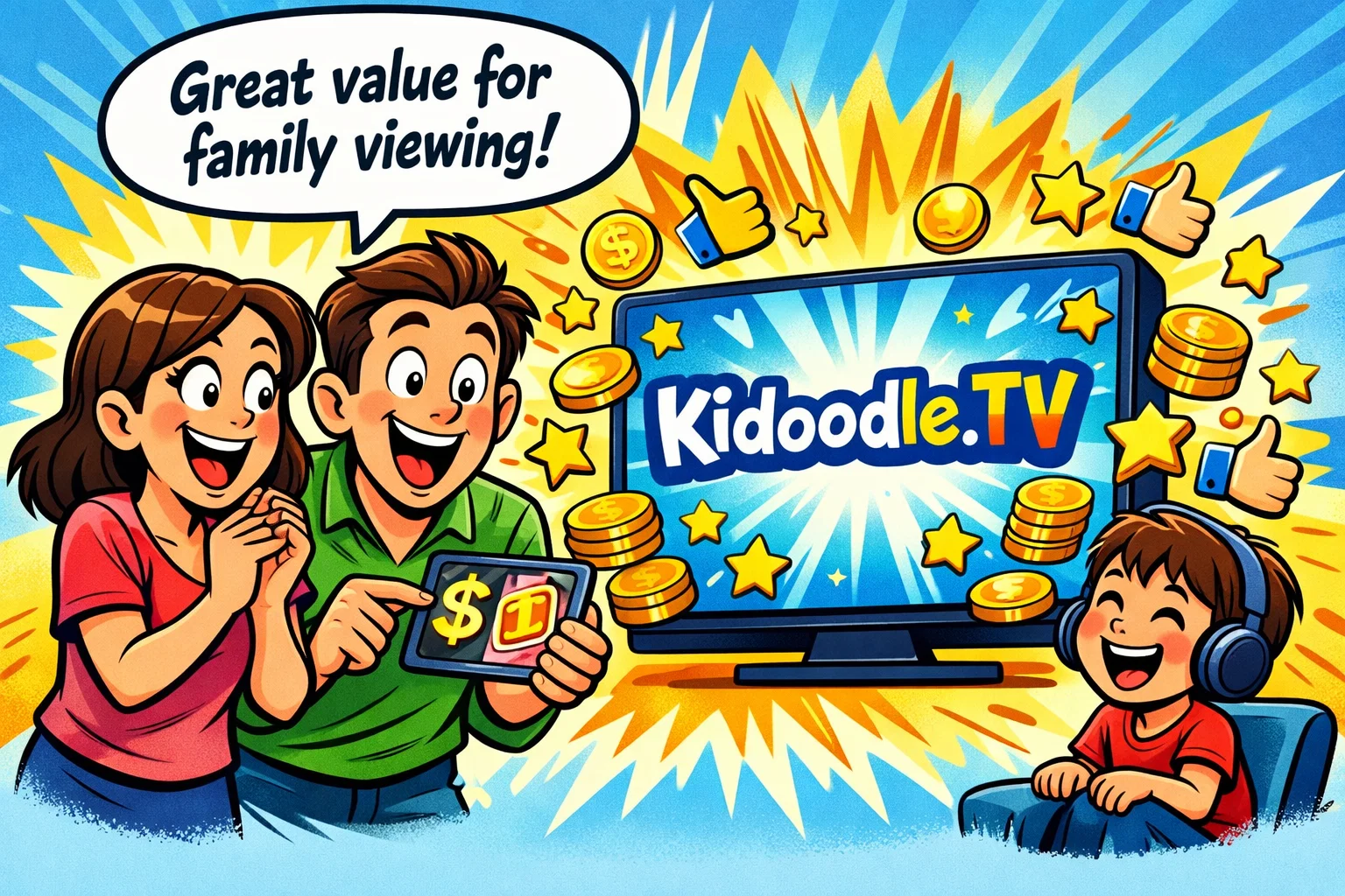  Kidoodle TV pricing value streaming costs for family friendly viewing.
