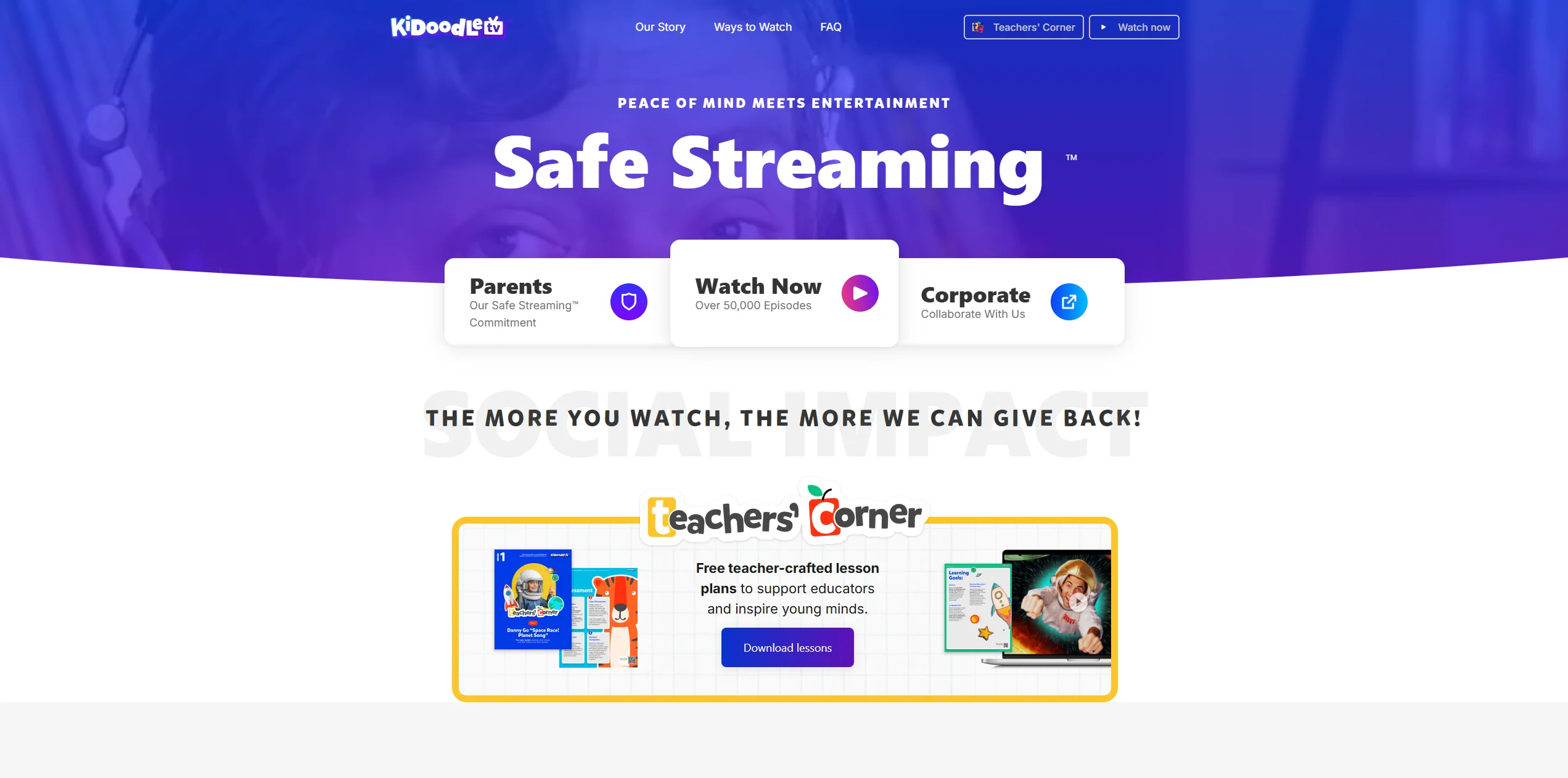  Kidoodle.TV Web Screenshot. 
