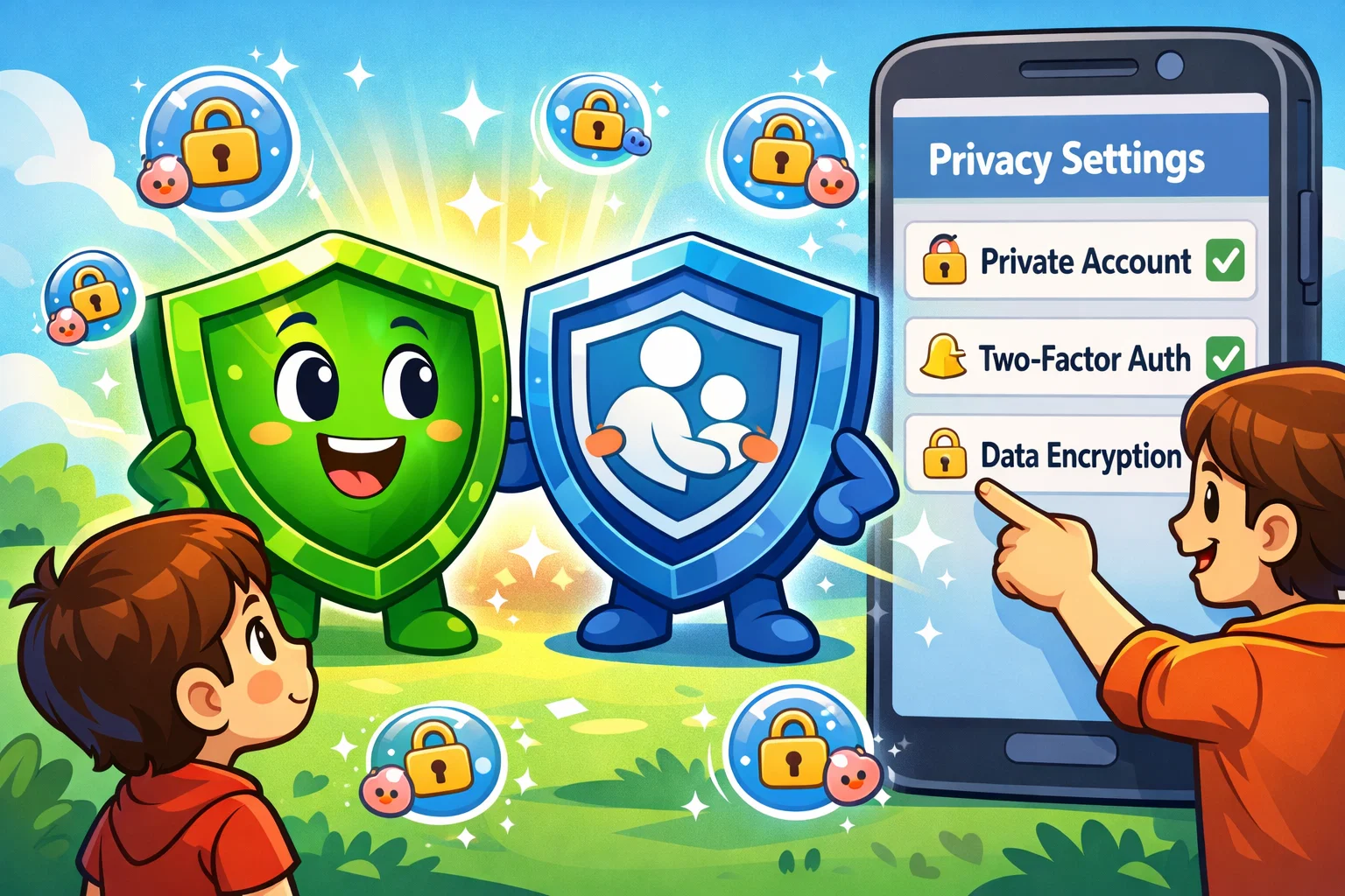 Privacy and data protection features for children.
