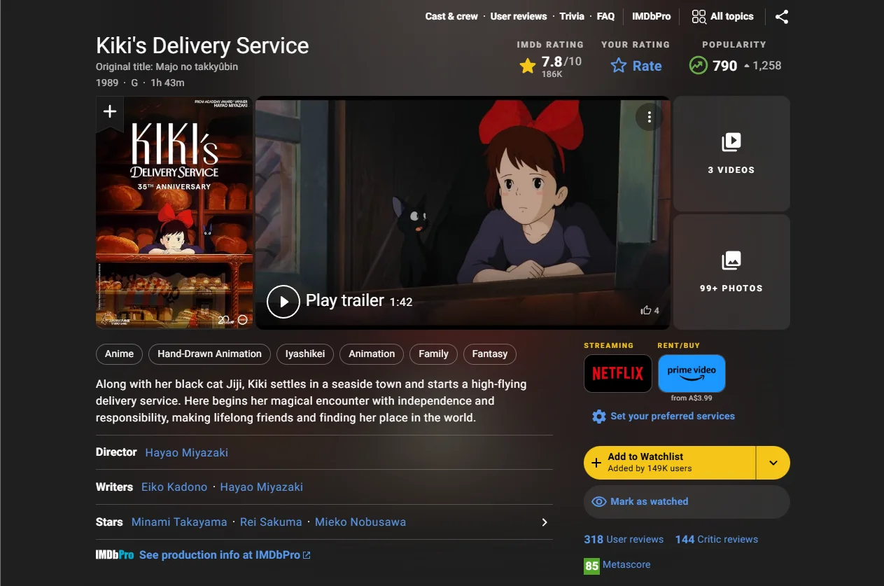 Kiki’s Delivery Service Screenshot
