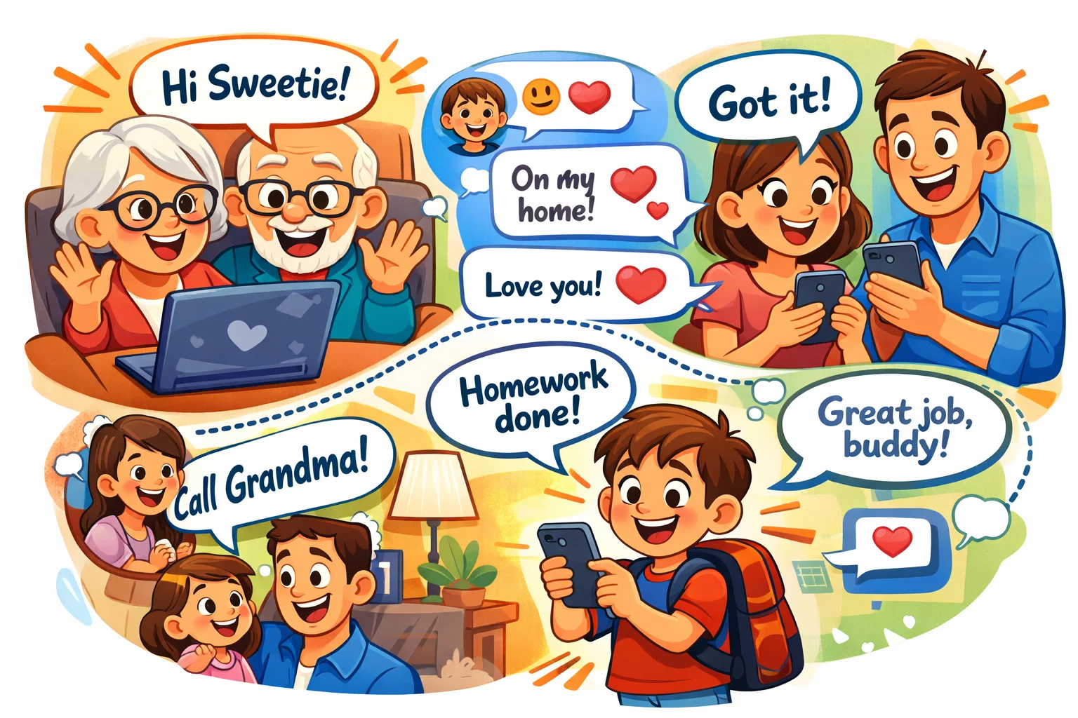 Kinzoo vs WhatsApp real world use cases for family messaging.
