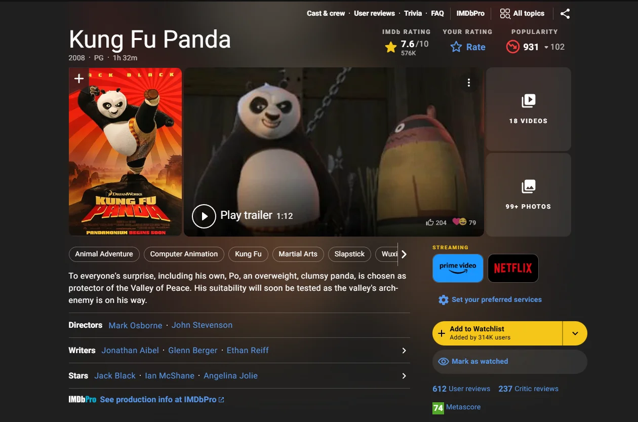 Kung Fu Panda Screenshot
