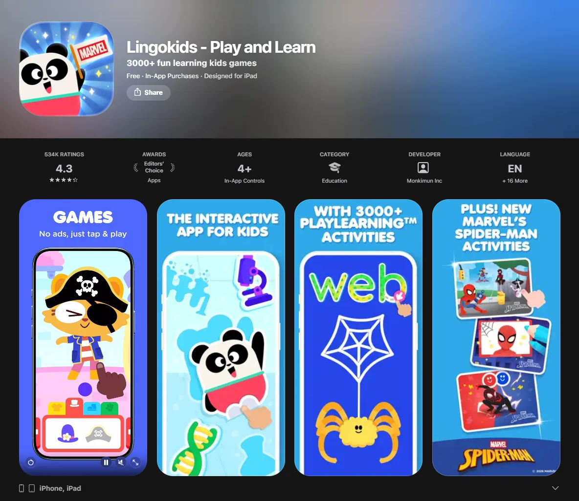 Lingokids App Screenshot. 
