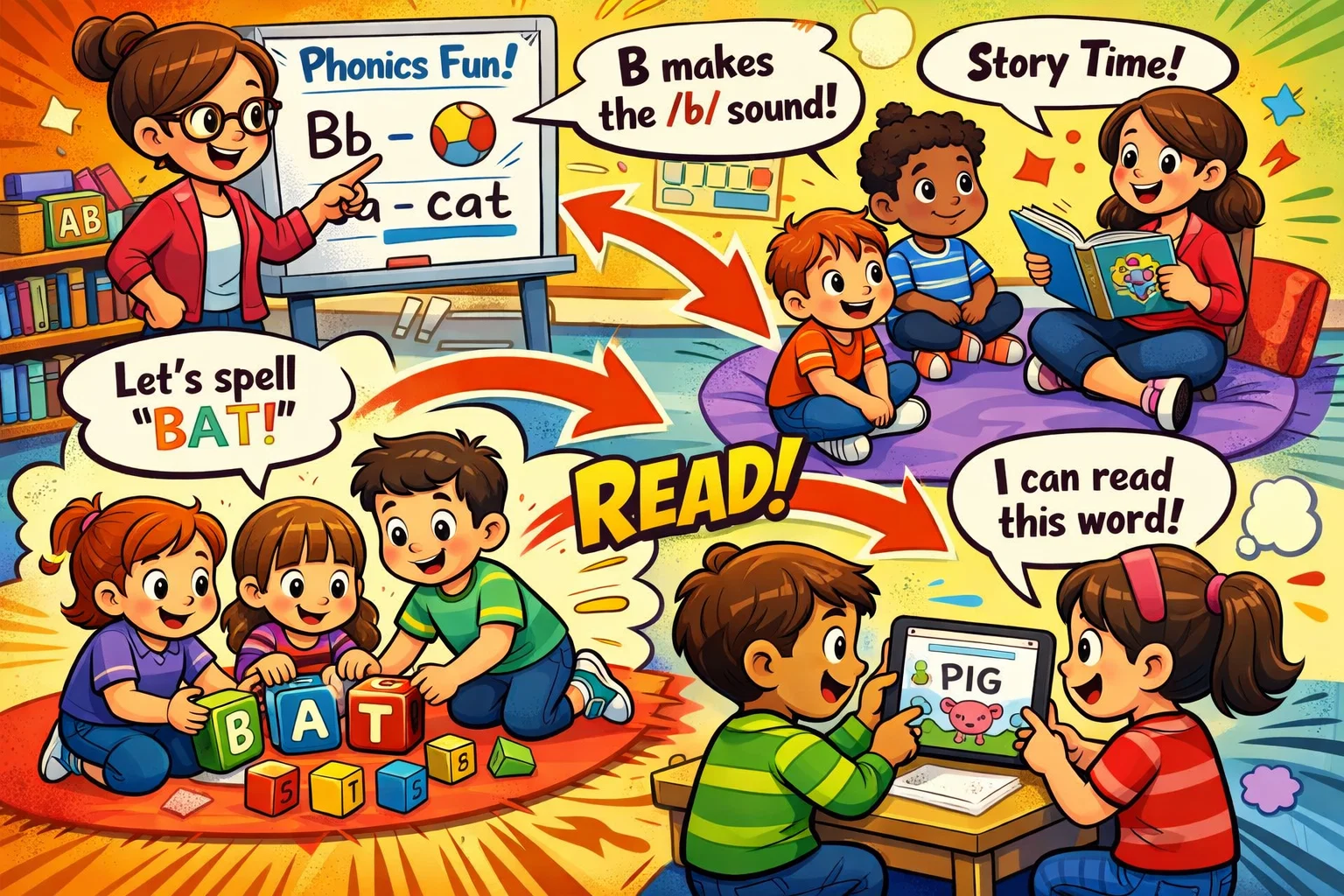 Lingokids and Duolingo ABC learning approach curriculum with phonics and vocabulary practice.
