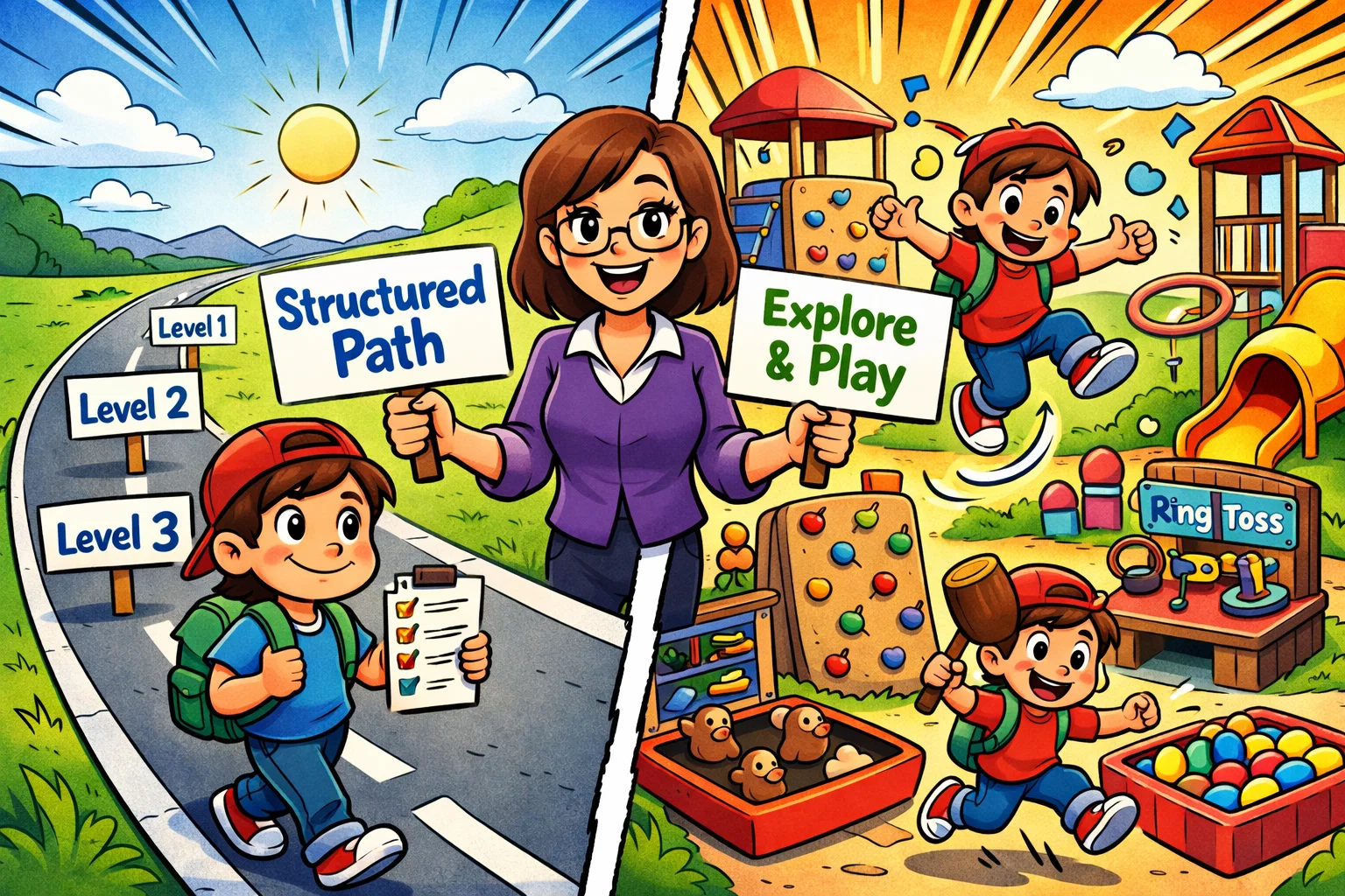 Lingokids vs PBS Kids educational philosophy differences in learning approach.