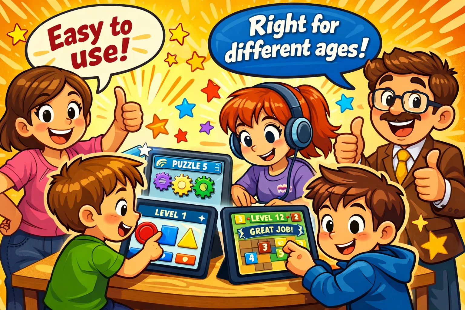 LogicLike age fit and ease of use for kids with simple learning app screens.
