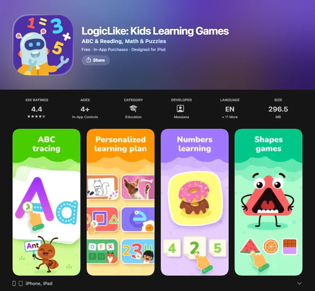 LogicLike App Screenshot 