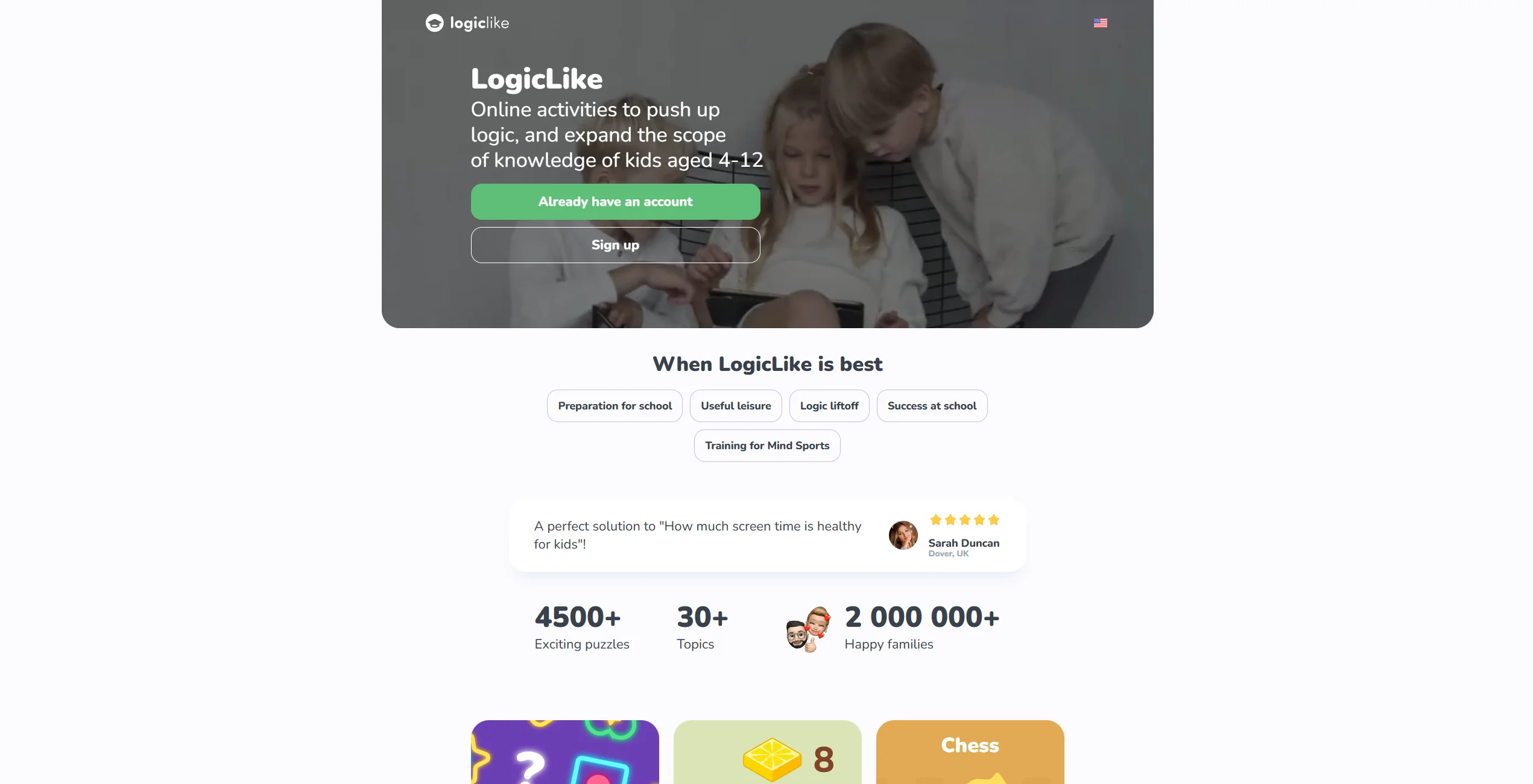 Screenshot of LogicLike Web

