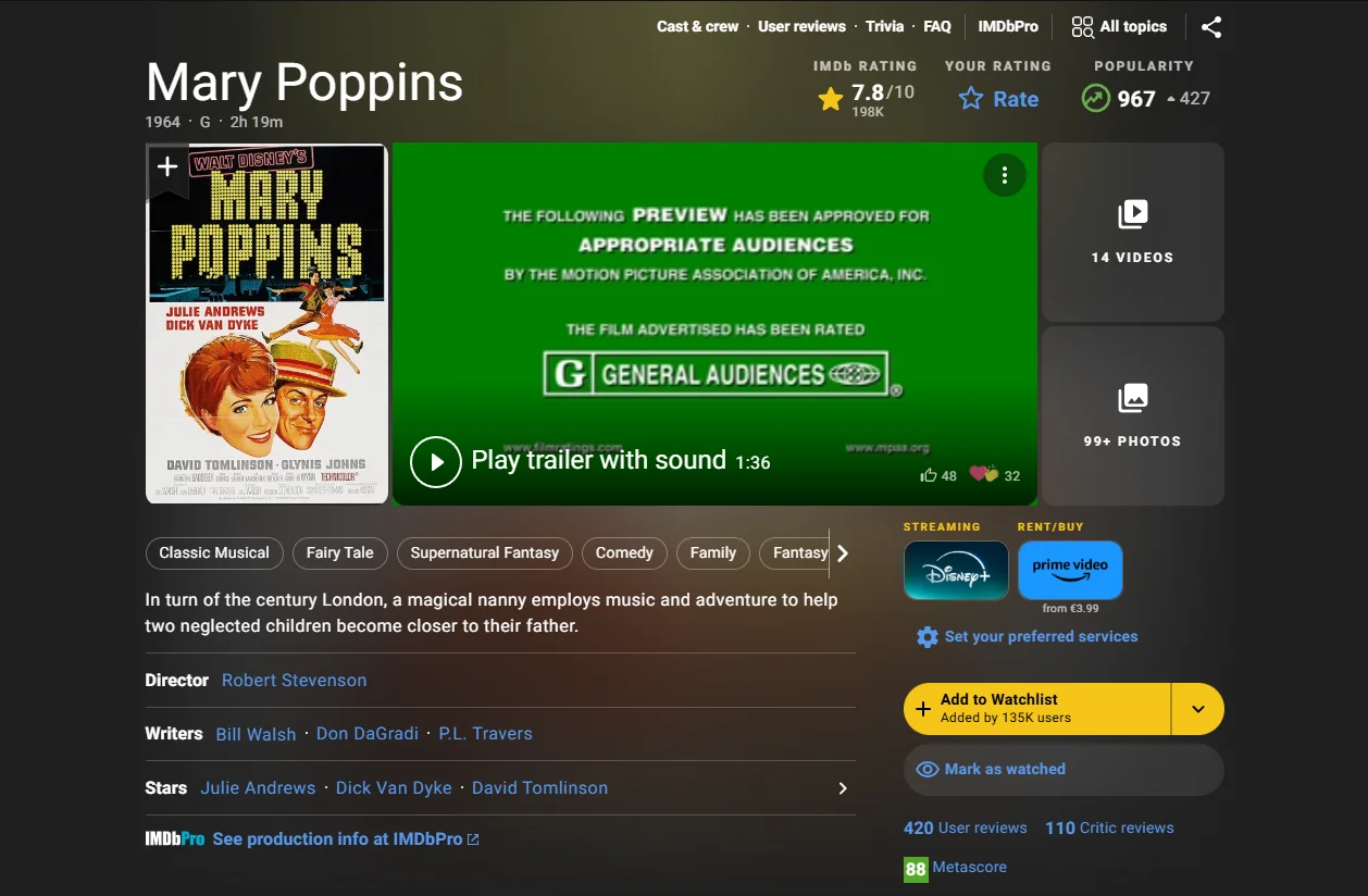 Mary Poppins Screenshot