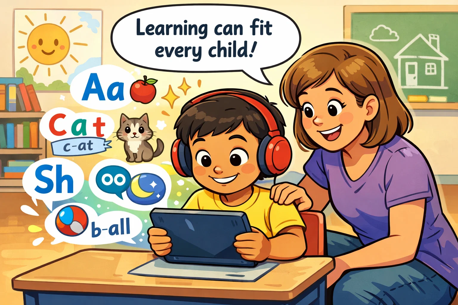 Nessy dyslexia support for kids with learning differences and reading practice.
