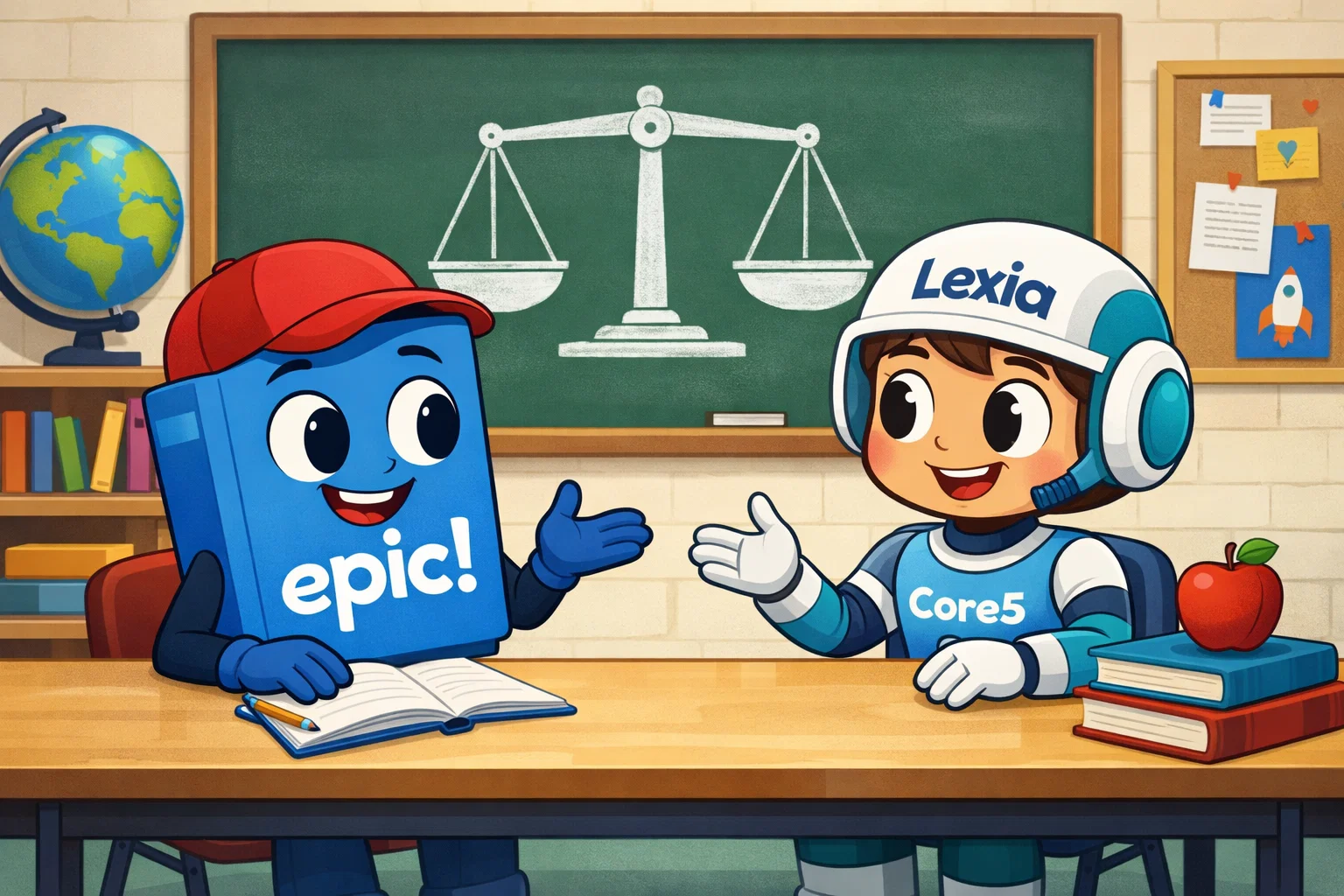 Neutral comparison of Epic and Lexia Core5 apps for kids with educational tools.
