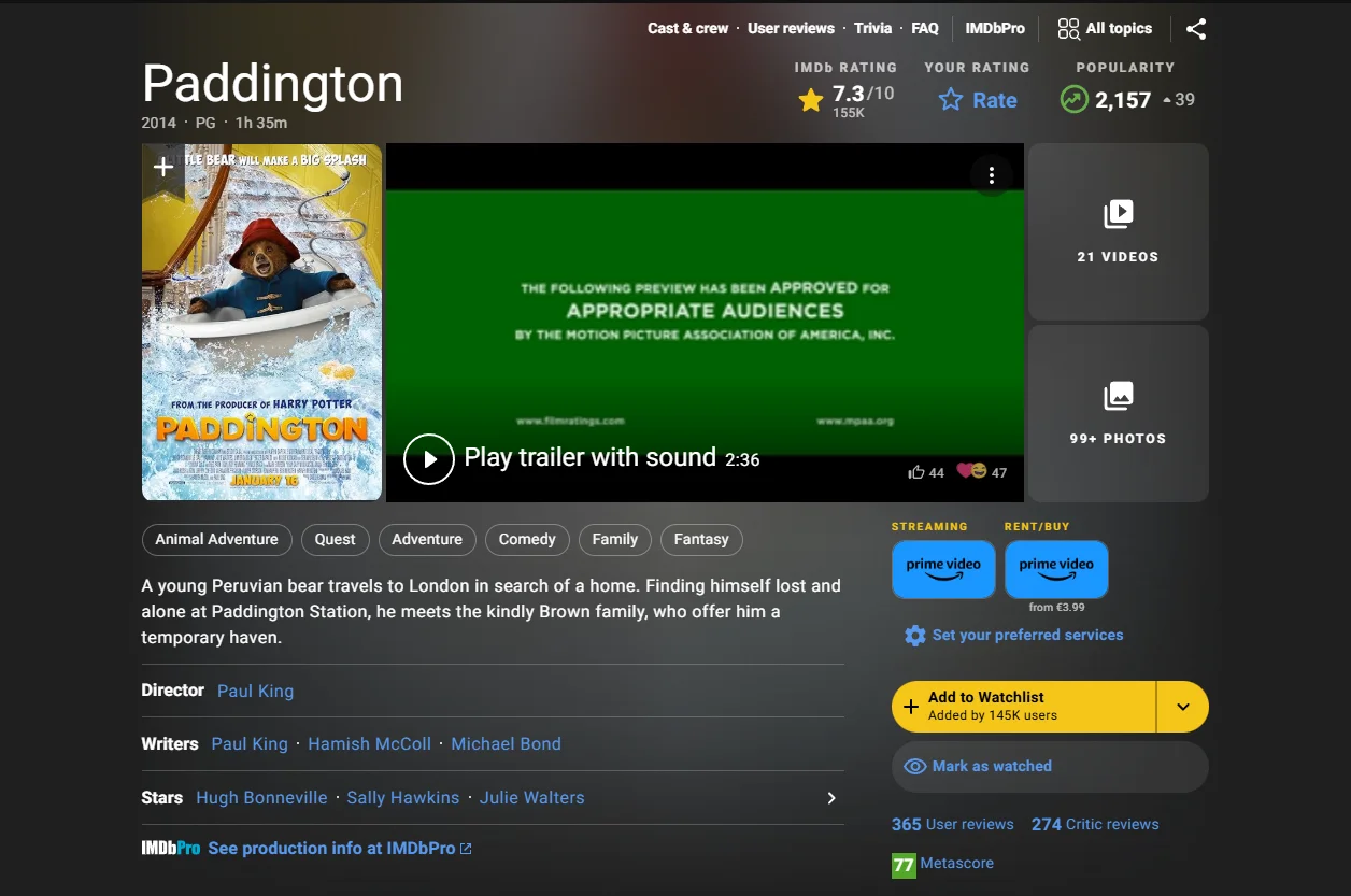 Paddington Screenshot