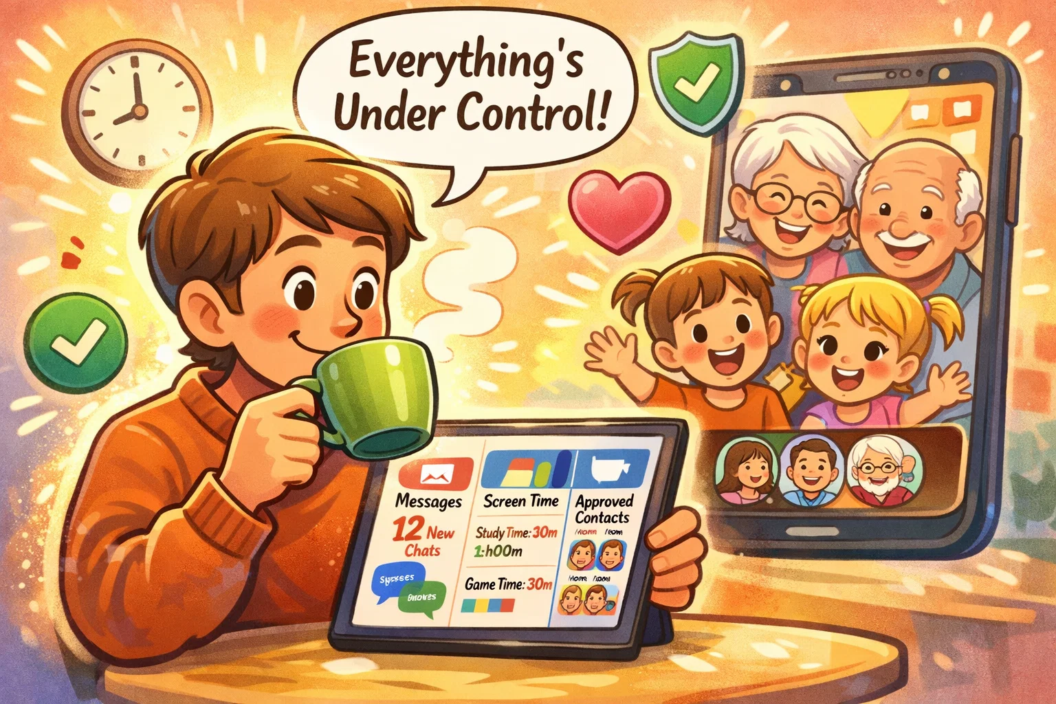  Peace of mind features parents dashboard for kids messaging apps.
