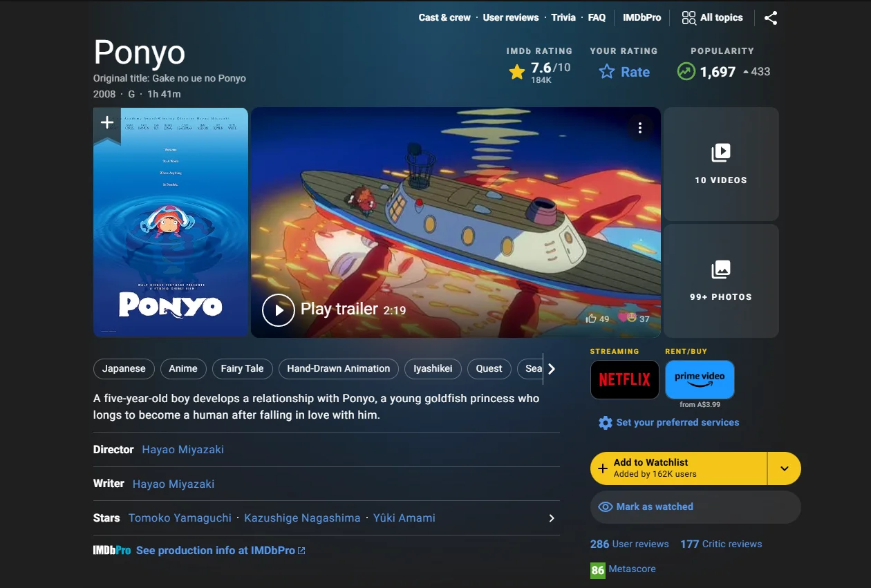 Ponyo Screenshot