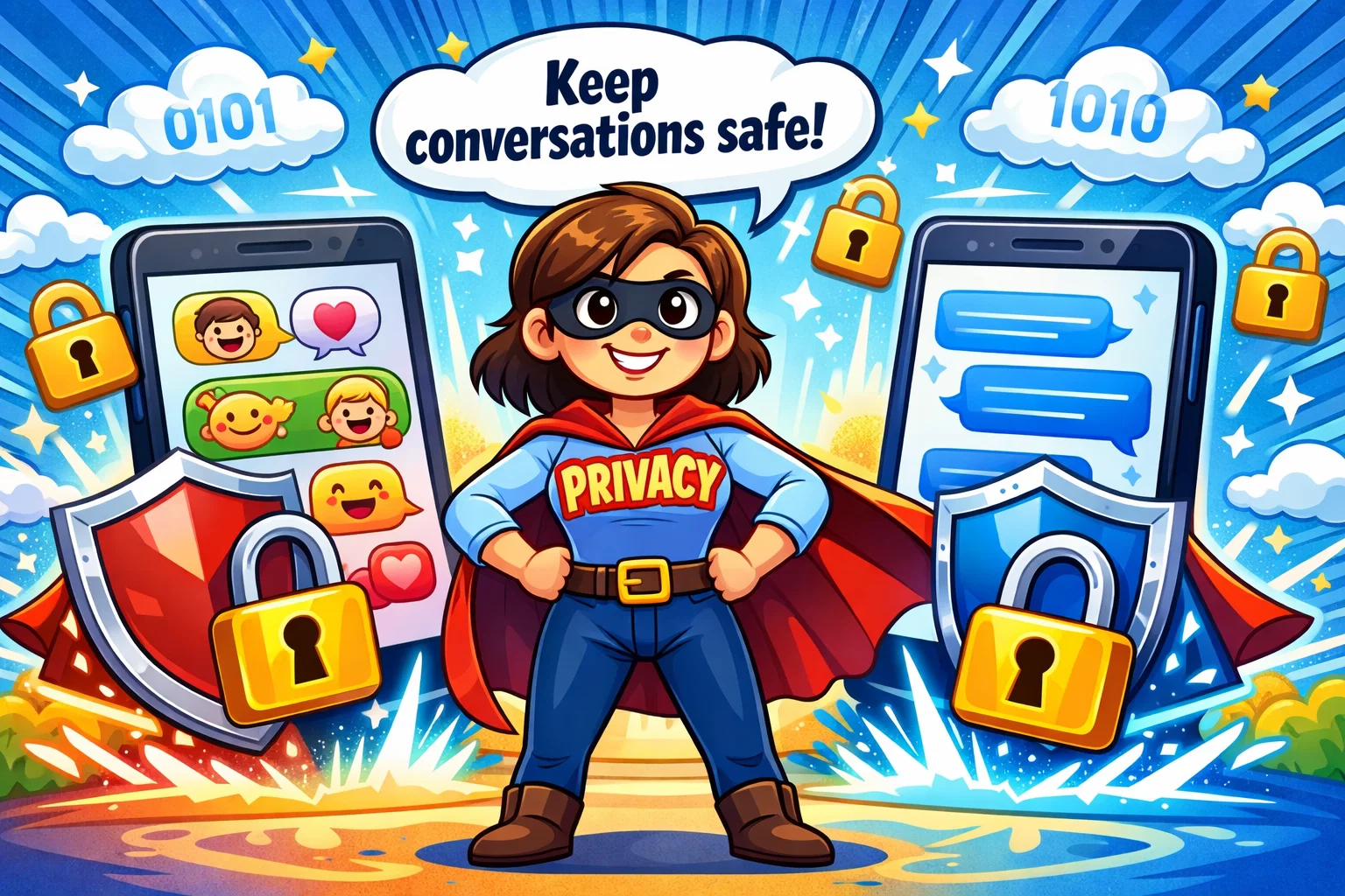 Messenger Kids vs iMessage privacy and data protection with parental controls and security shields.