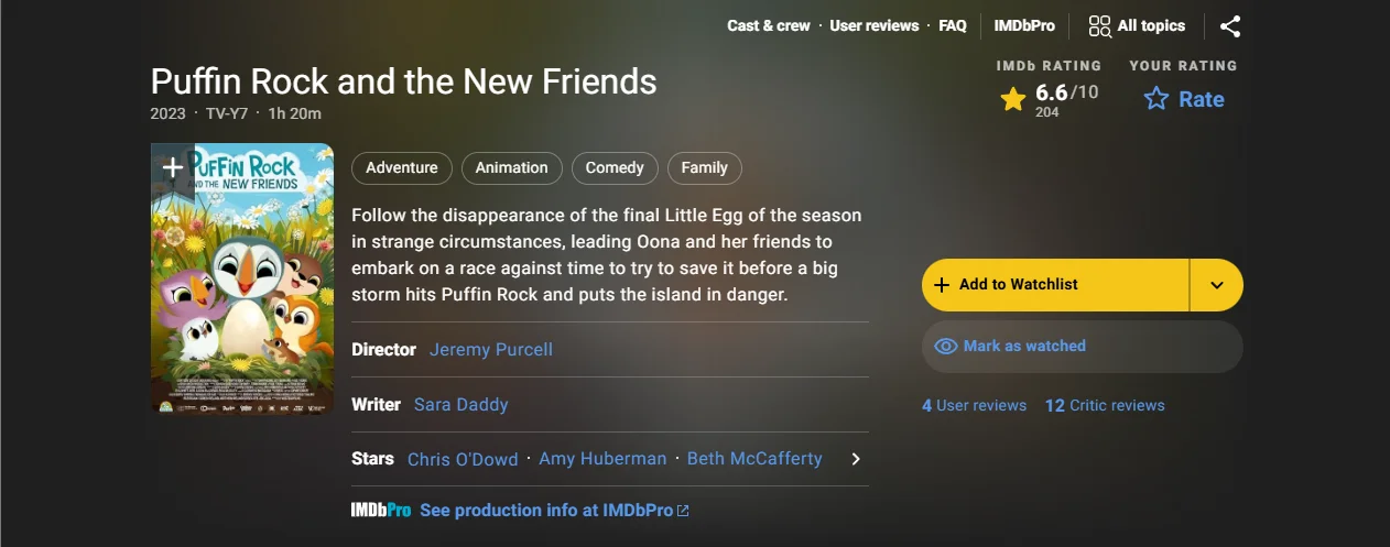Puffin Rock: New Friends Screenshot
