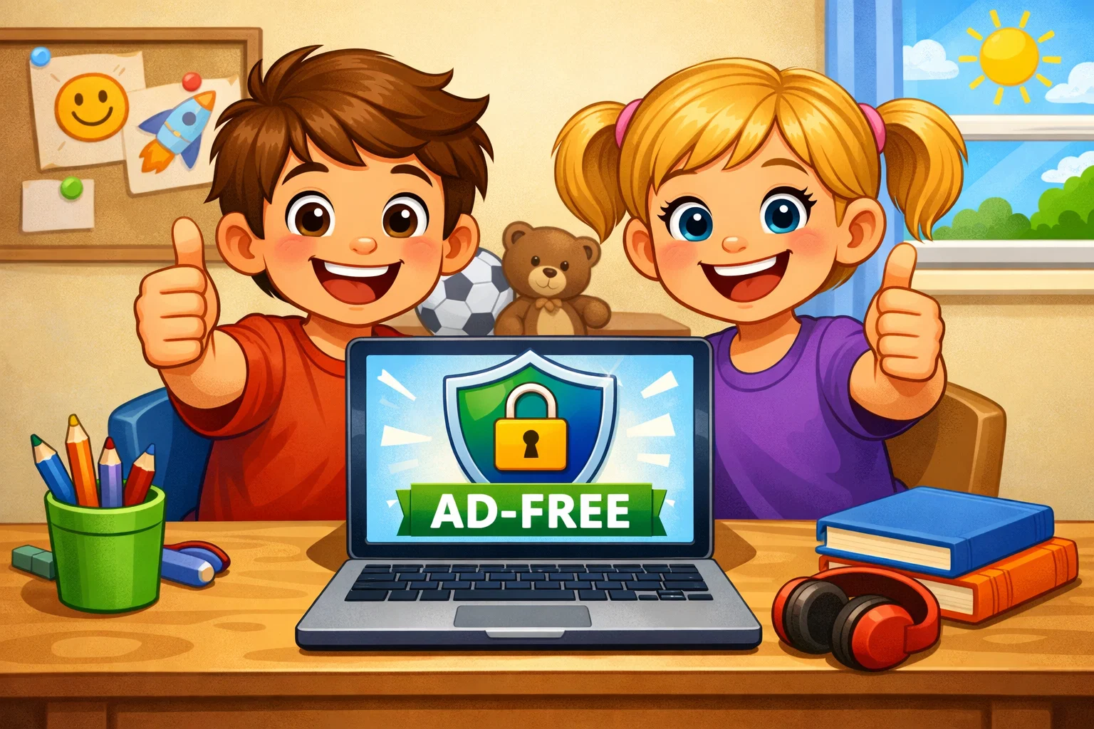 Safe and child-friendly Reading.com app with ad-free content for kids.

