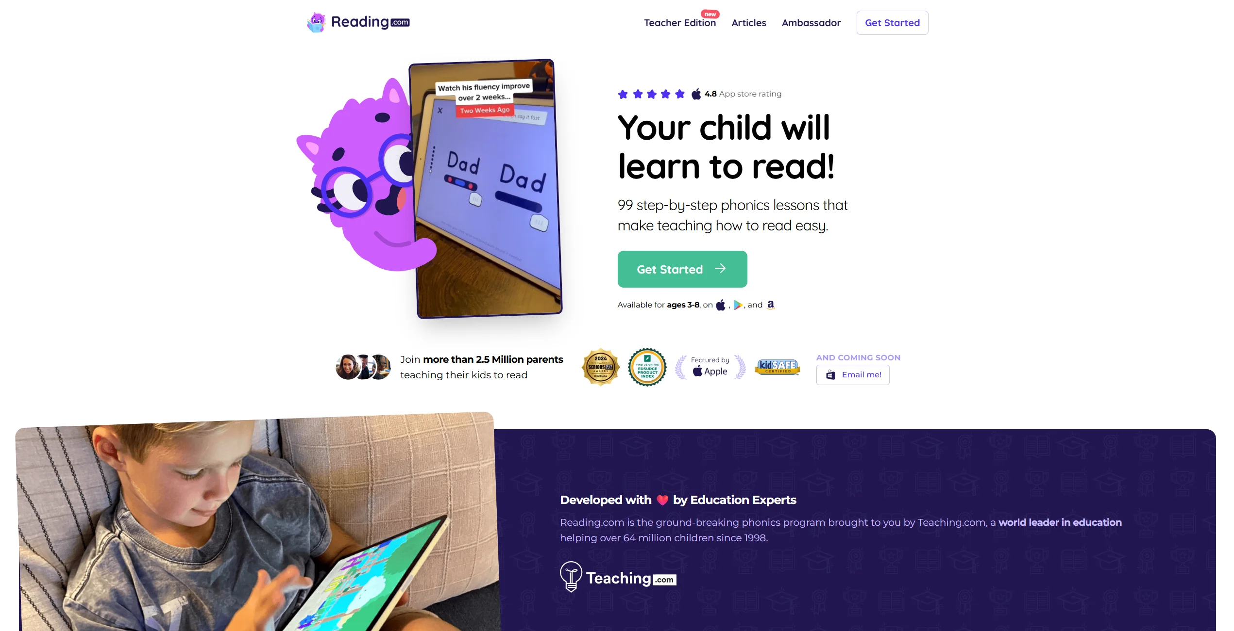 Reading.com Web Screenshot