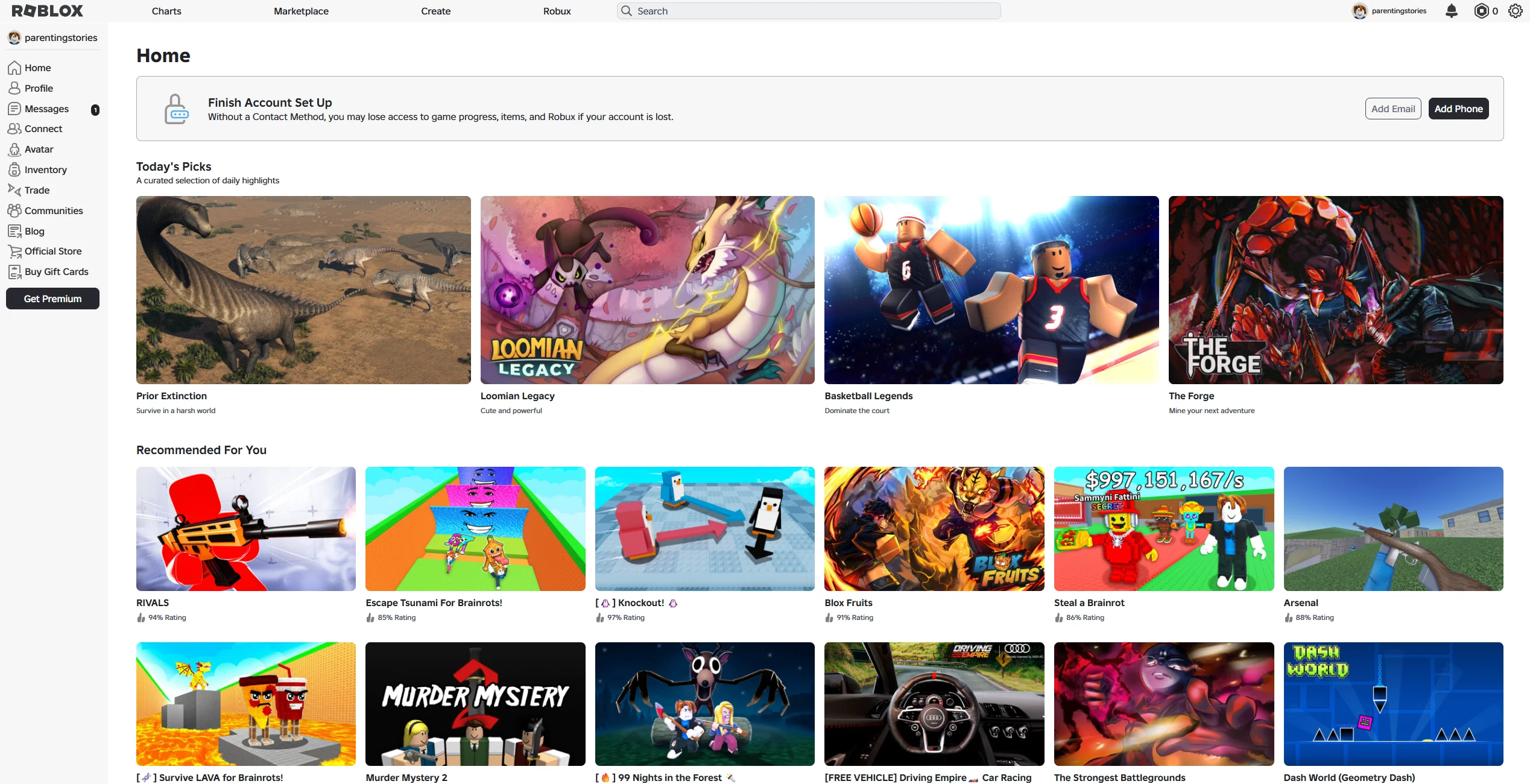  Roblox Charts Screenshot
