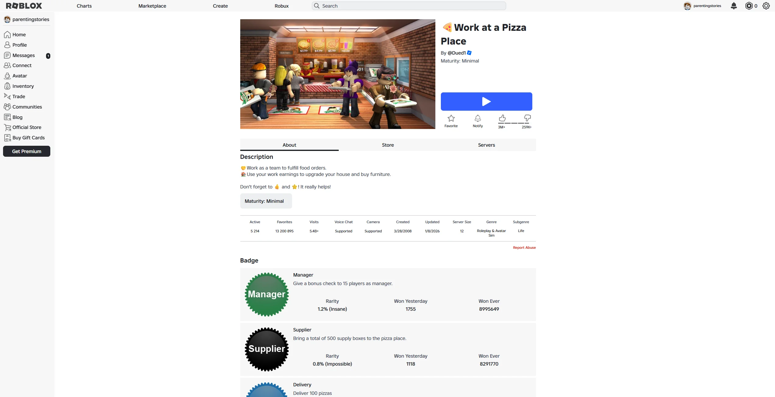 Work At a Pizza Place Screenshot
