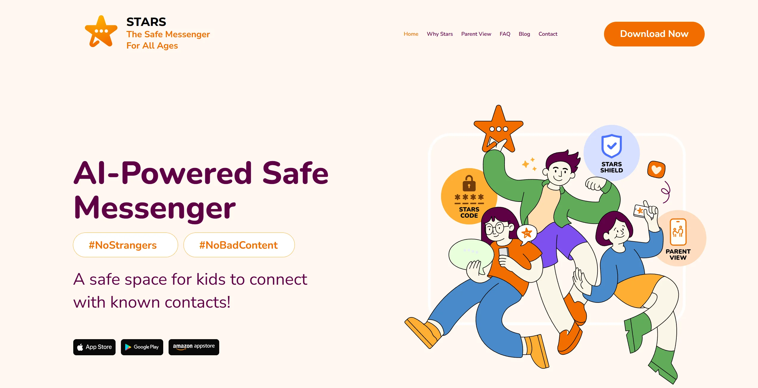 Stars Messenger Web Screenshot.
