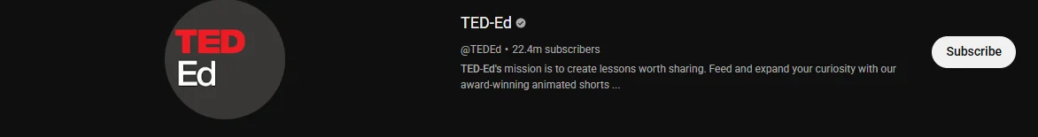 Screenshot of TED-Ed
