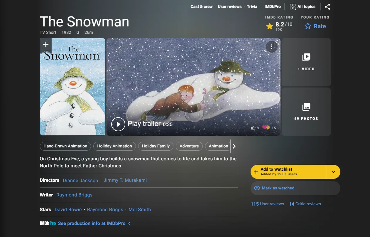 The Snowman Screenshot