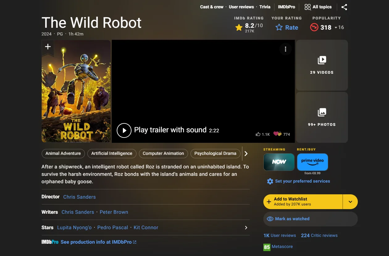  The Wild Robot Screenshot