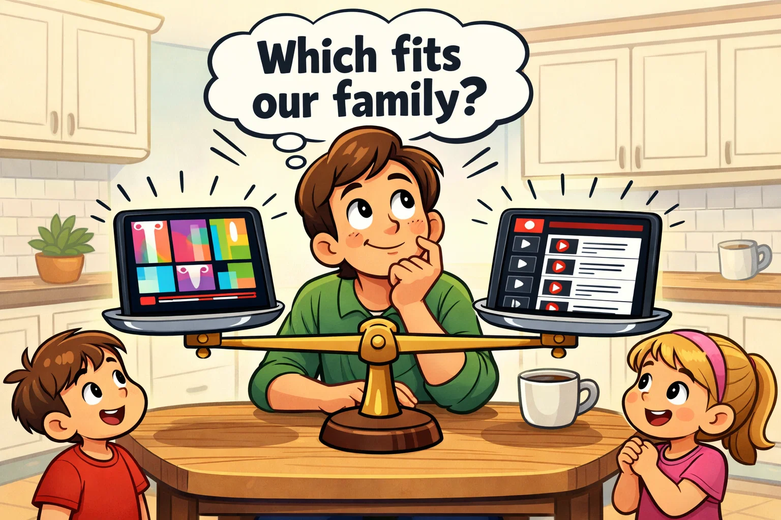 TikTok vs YouTube direct comparison for parents choosing best platform for children.
