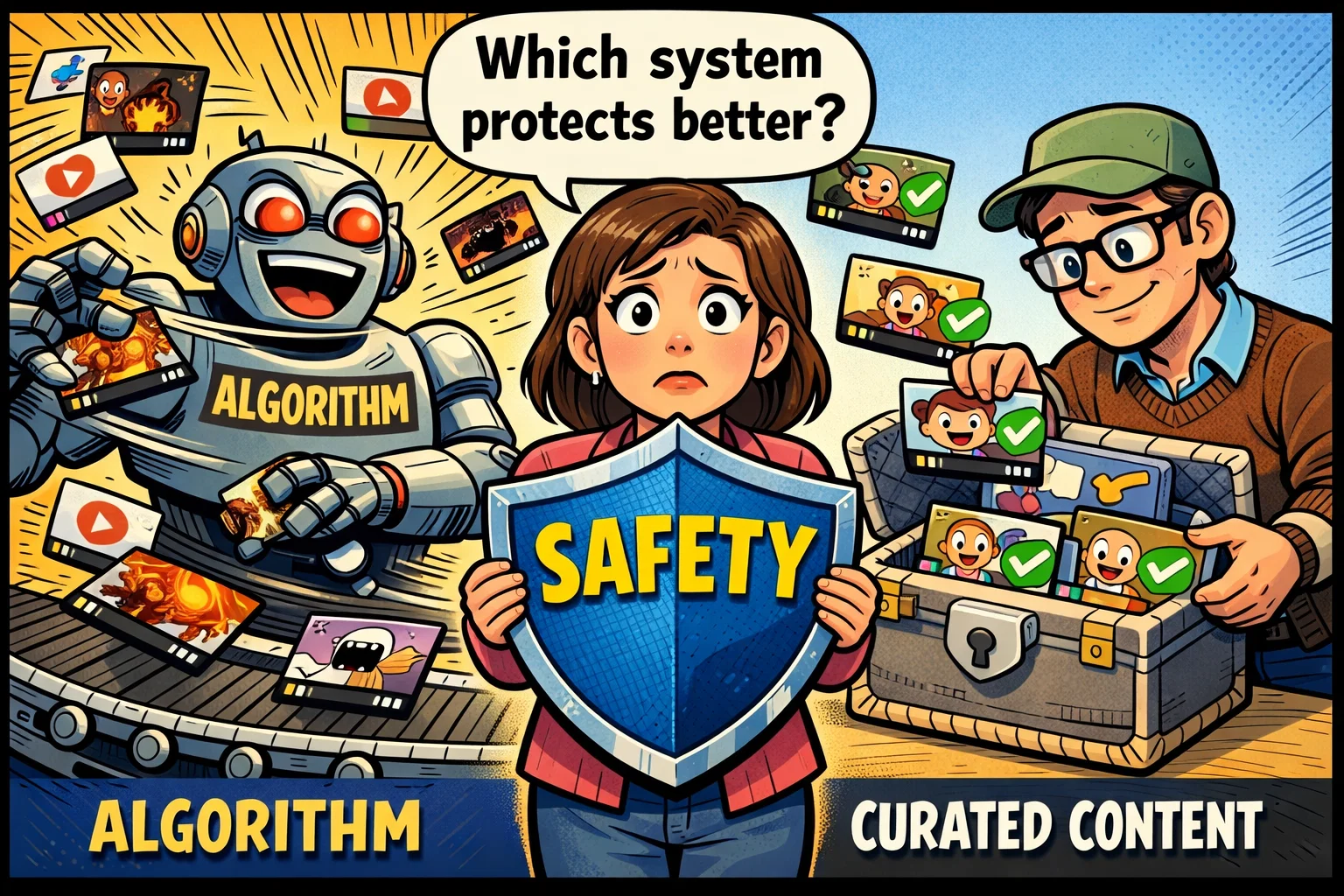 YouTube Kids vs Nick Jr content safety comparison for parents.
