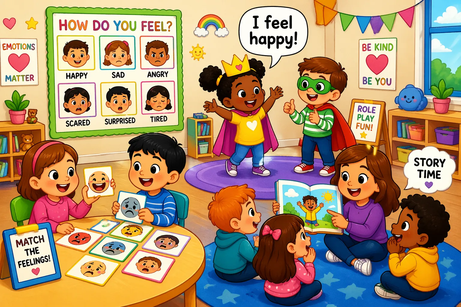 Best emotions activities preschoolers with kids learning feelings through play.