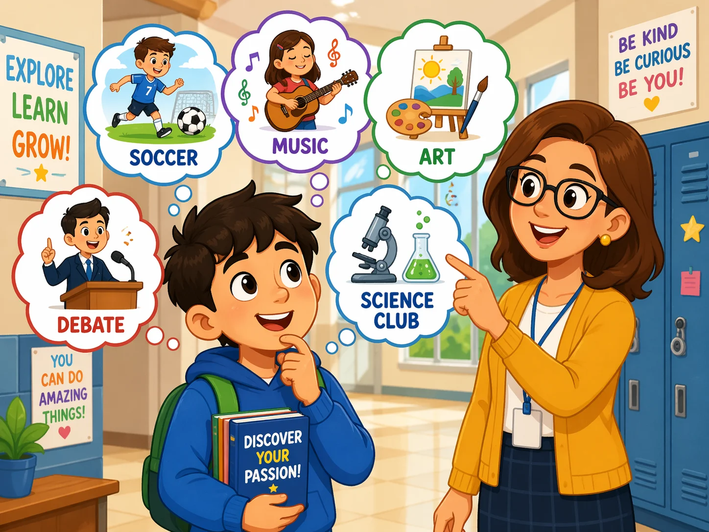 Choose right co curricular activities with teacher guidance at school.