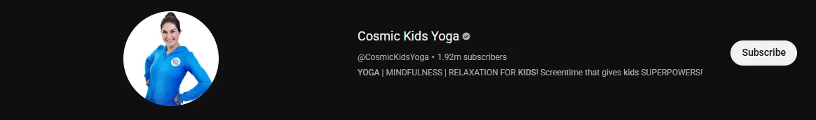 Screenshot of Cosmic Kids Yoga
