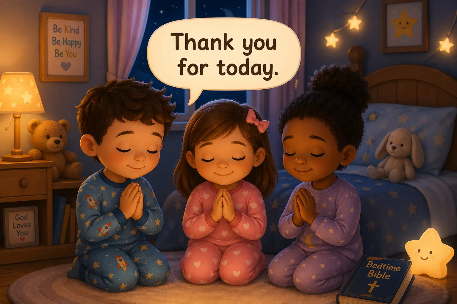 English prayer for kids simple short prayers with children praying together peacefully.