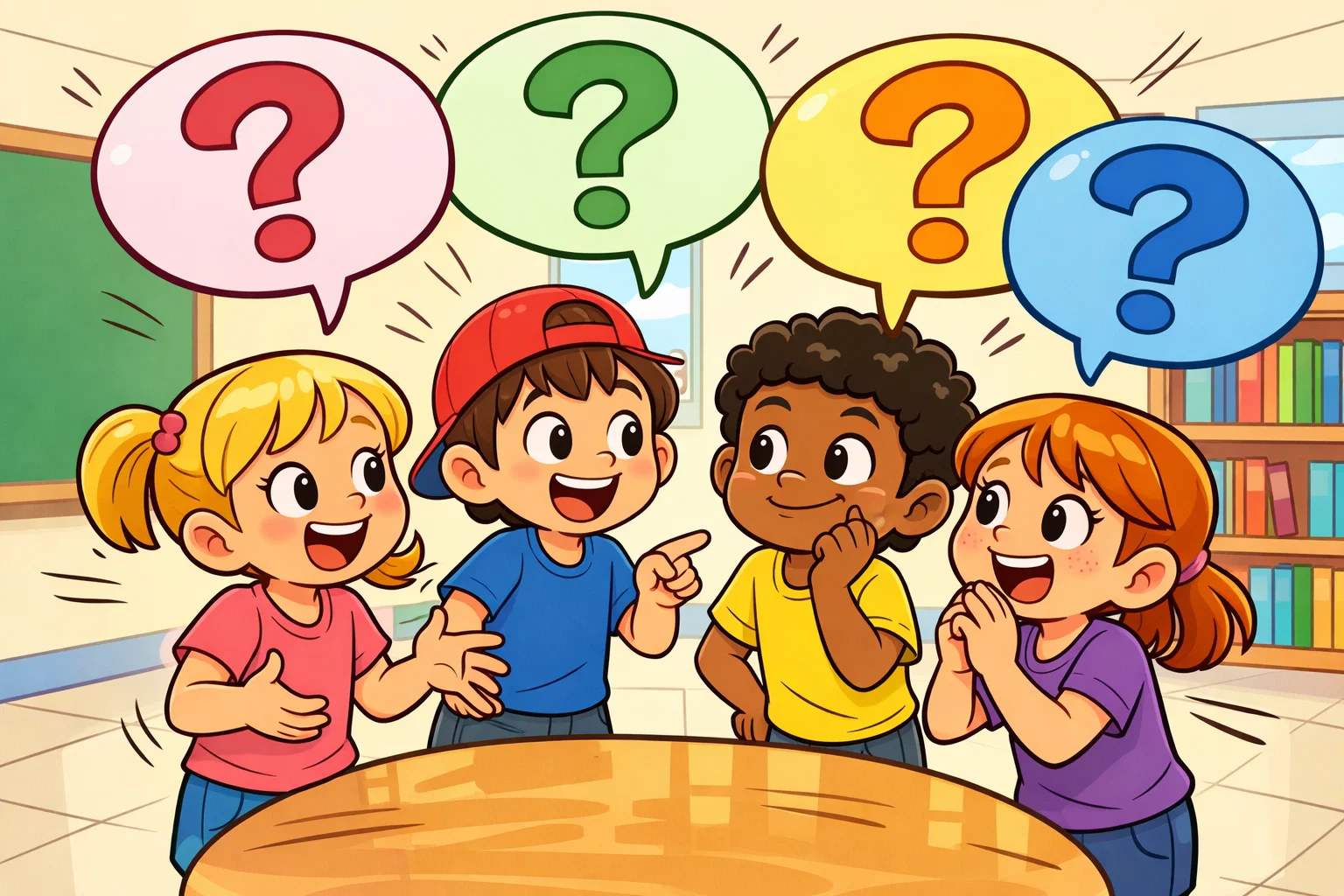 Fun get to know you questions in a circle game for kids.
