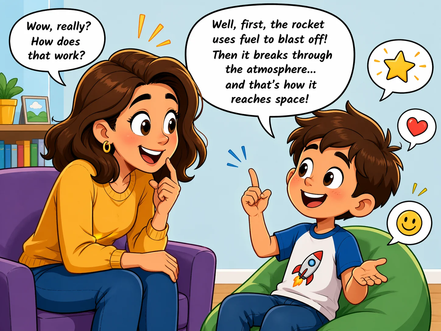 Great answers from kids during daily questions with a friendly adult.